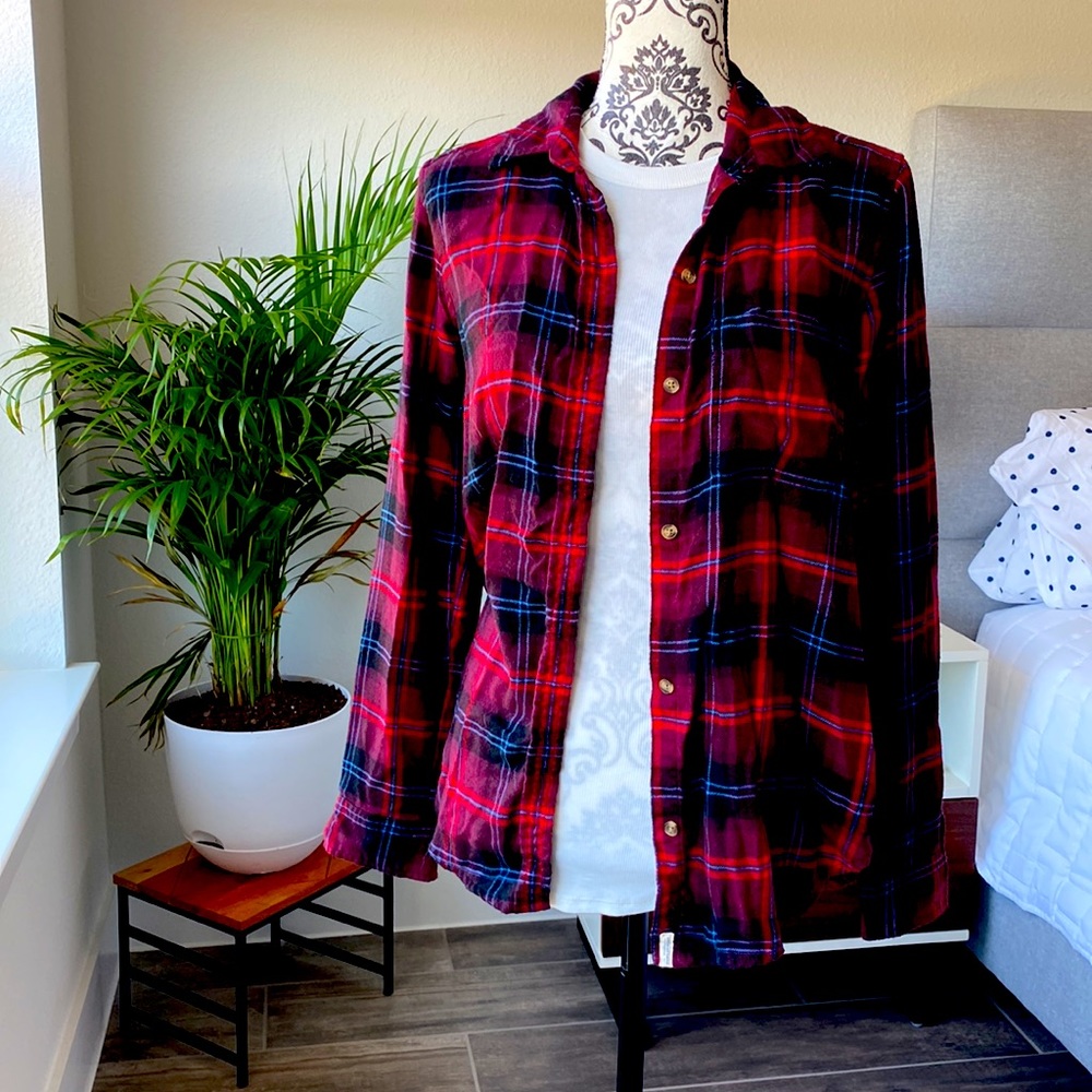 American Eagle Outfitters boyfriend flannel Size S